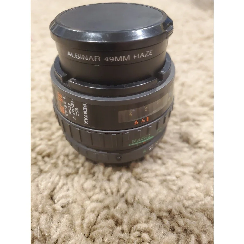 Pentax SMC F 35-70mm f/3.5-4.5 Autofocus Lens K Mount with Albinar 49mm Filter